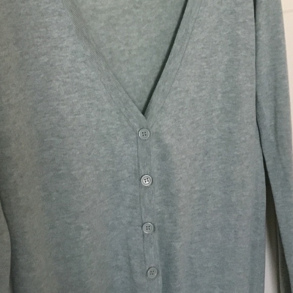 Fine knit cotton blend Long Sleeve Cardigan Button Up sweater - Picture 9 of 13